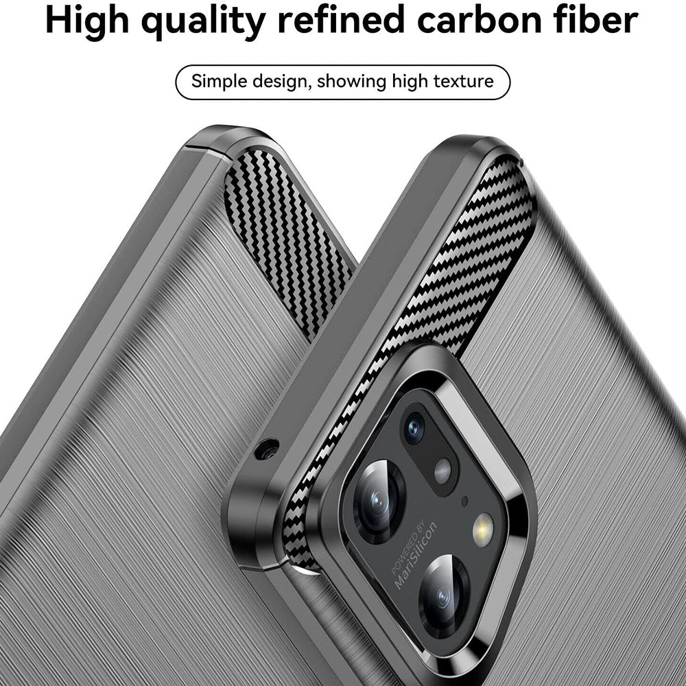 Case for Oppo Find X5 Pro, Techsuit, Carbon, Black