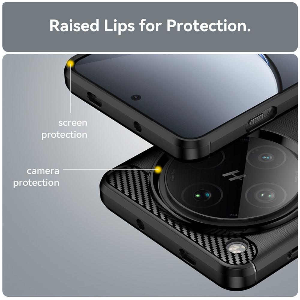 Funda para Oppo Find X8 Pro, Techsuit, Carbono, Negra