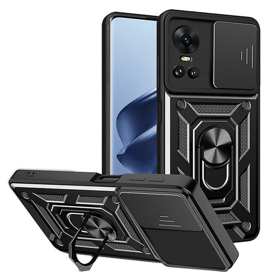 Funda para Oppo Reno10 / Reno10 Pro, Techsuit, CamShield, Negra