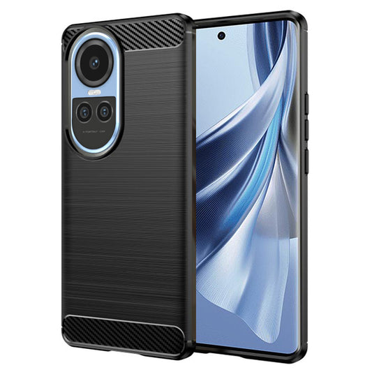 Funda para Oppo Reno10 / Reno10 Pro, Techsuit, Carbono, Negra