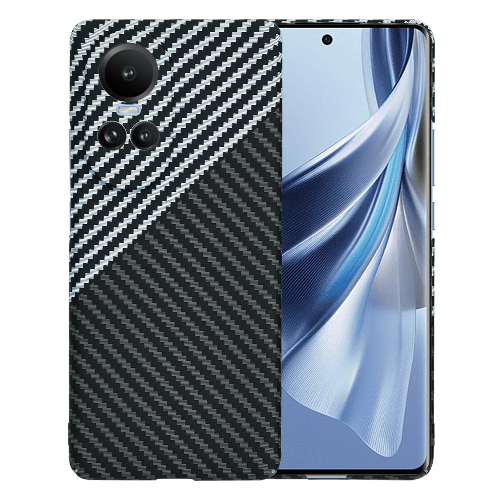 Funda para Oppo Reno10 / Reno10 Pro, Techsuit, Carbonite FiberShell, Negra Gris