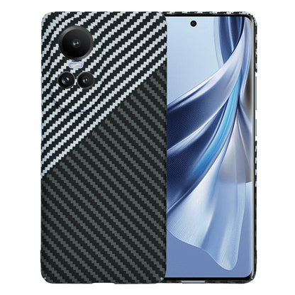Funda para Oppo Reno10 / Reno10 Pro, Techsuit, Carbonite FiberShell, Negra Gris