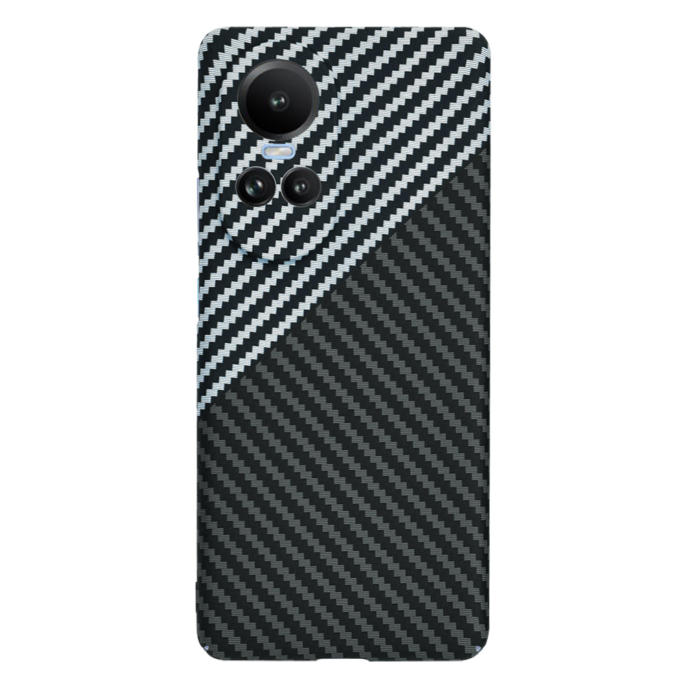 Funda para Oppo Reno10 / Reno10 Pro, Techsuit, Carbonite FiberShell, Negra Gris
