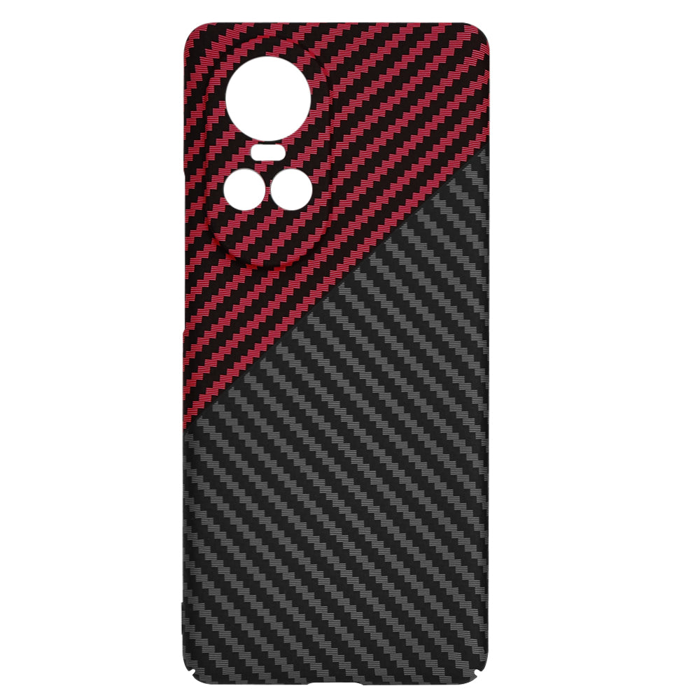 Funda para Oppo Reno10 / Reno10 Pro, Techsuit, Carbonite FiberShell, Negra Roja