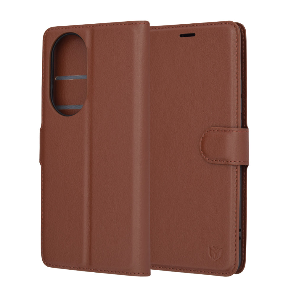 Funda para Oppo Reno10 / Reno10 Pro, Techsuit, Leather Folio, Marrón
