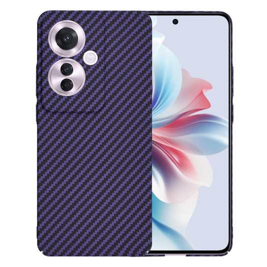 Funda para Oppo Reno11 F, Techsuit, Carbonite FiberShell, Morado