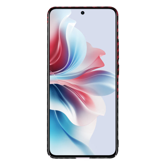 Funda para Oppo Reno11 F, Techsuit, Carbonite FiberShell, Negra Roja
