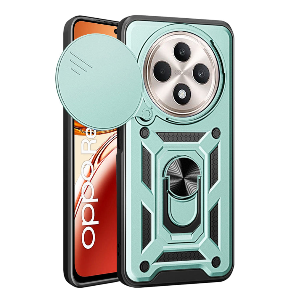 Funda para Oppo Reno12 FS 5G / Reno12 FS 4G / Reno12 F 4G / Reno12 F, Techsuit, CamShield, Verde