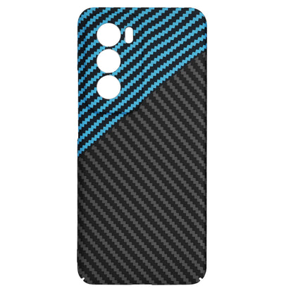 Case for Oppo Reno12, Techsuit, Carbonite FiberShell, Black Blue