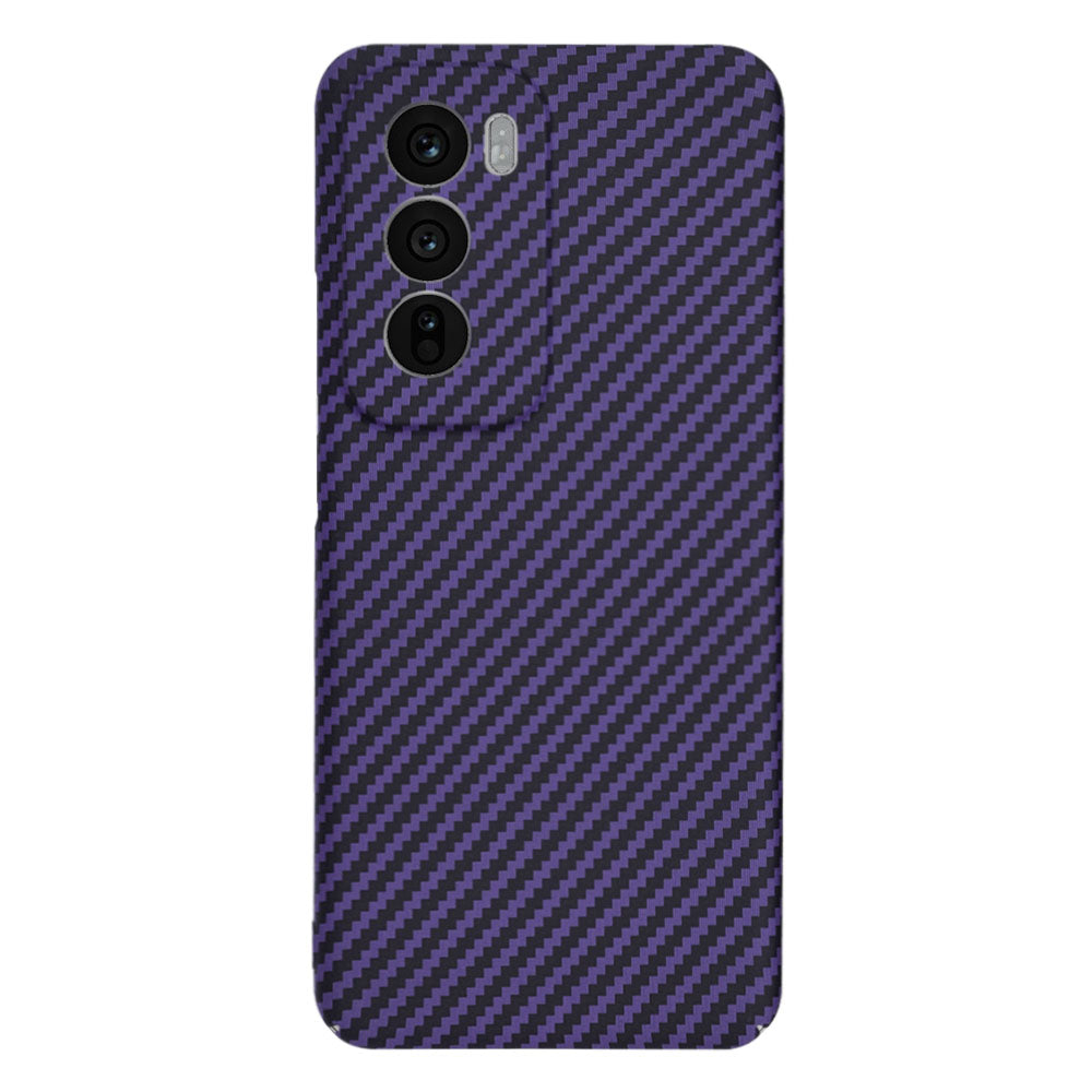 Funda para Oppo Reno12, Techsuit, Carbonite FiberShell, Morado