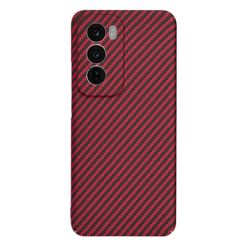 Funda para Oppo Reno12, Techsuit, Carbonite FiberShell, Roja