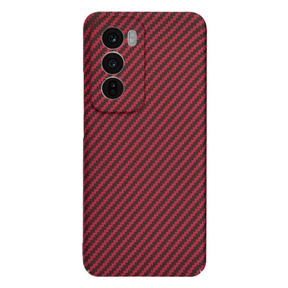 Funda para Oppo Reno12, Techsuit, Carbonite FiberShell, Roja