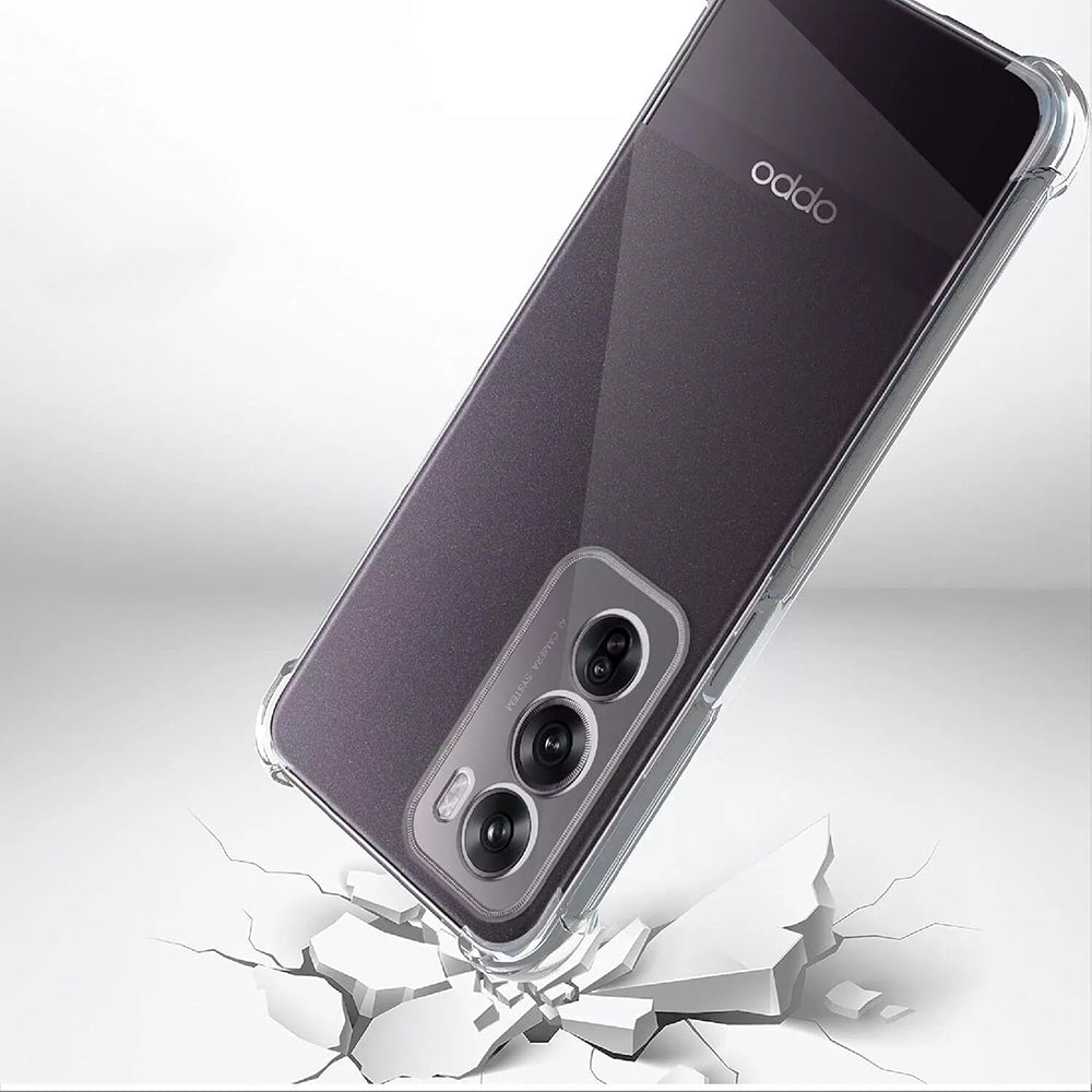Funda para Oppo Reno12, Techsuit, Antigolpes Transparente, Transparente