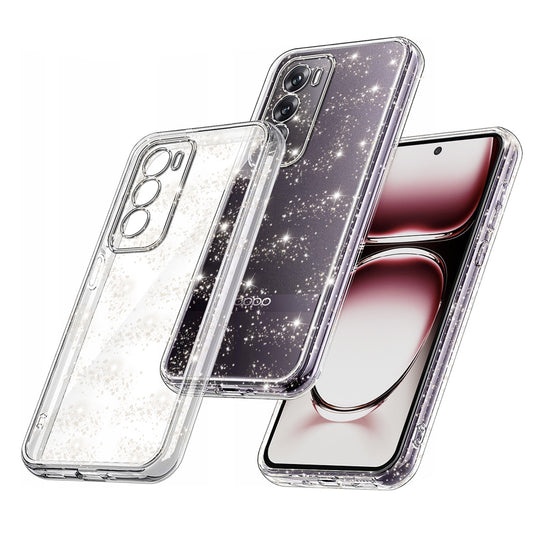 Funda para Oppo Reno12, Techsuit, SparkleSkin, Transparente