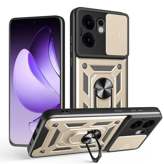 Funda para Oppo Reno13 FS 5G / Reno13 F 4G / Reno13 F, Techsuit, CamShield, Dorada