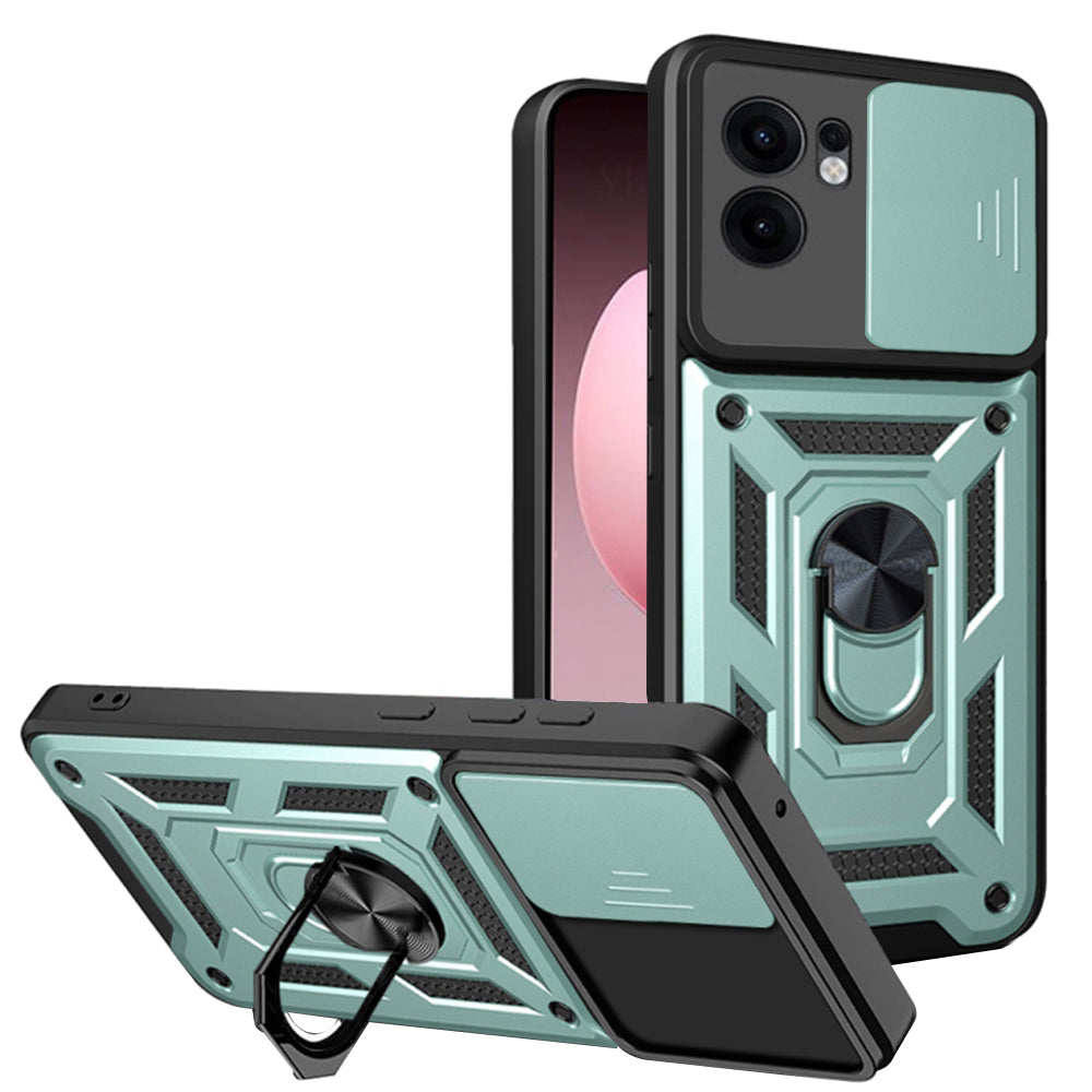 Funda para Oppo Reno13 FS 5G / Reno13 F 4G / Reno13 F, Techsuit, CamShield, Verde