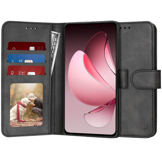 Funda para Oppo Reno13 FS 5G / Reno13 F 4G / Reno13 F, Techsuit, Diary Book, Negra