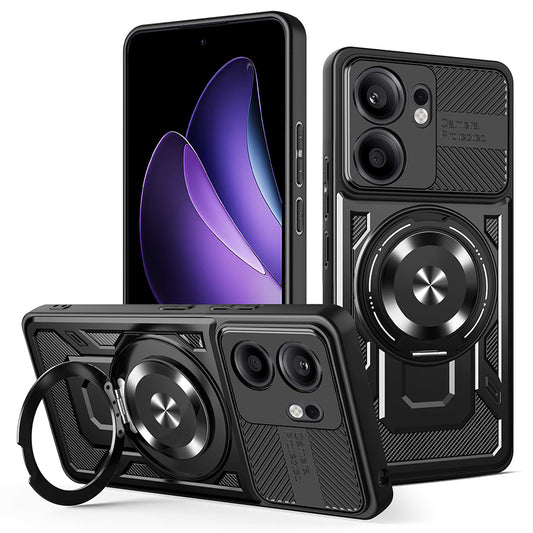 Funda para Oppo Reno13 FS 5G / Reno13 F 4G / Reno13 F, Techsuit, RuggedCam, Negra