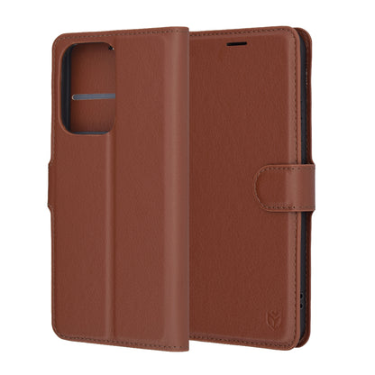 Funda para Oppo Reno13 Pro, Techsuit, Leather Folio, Marrón