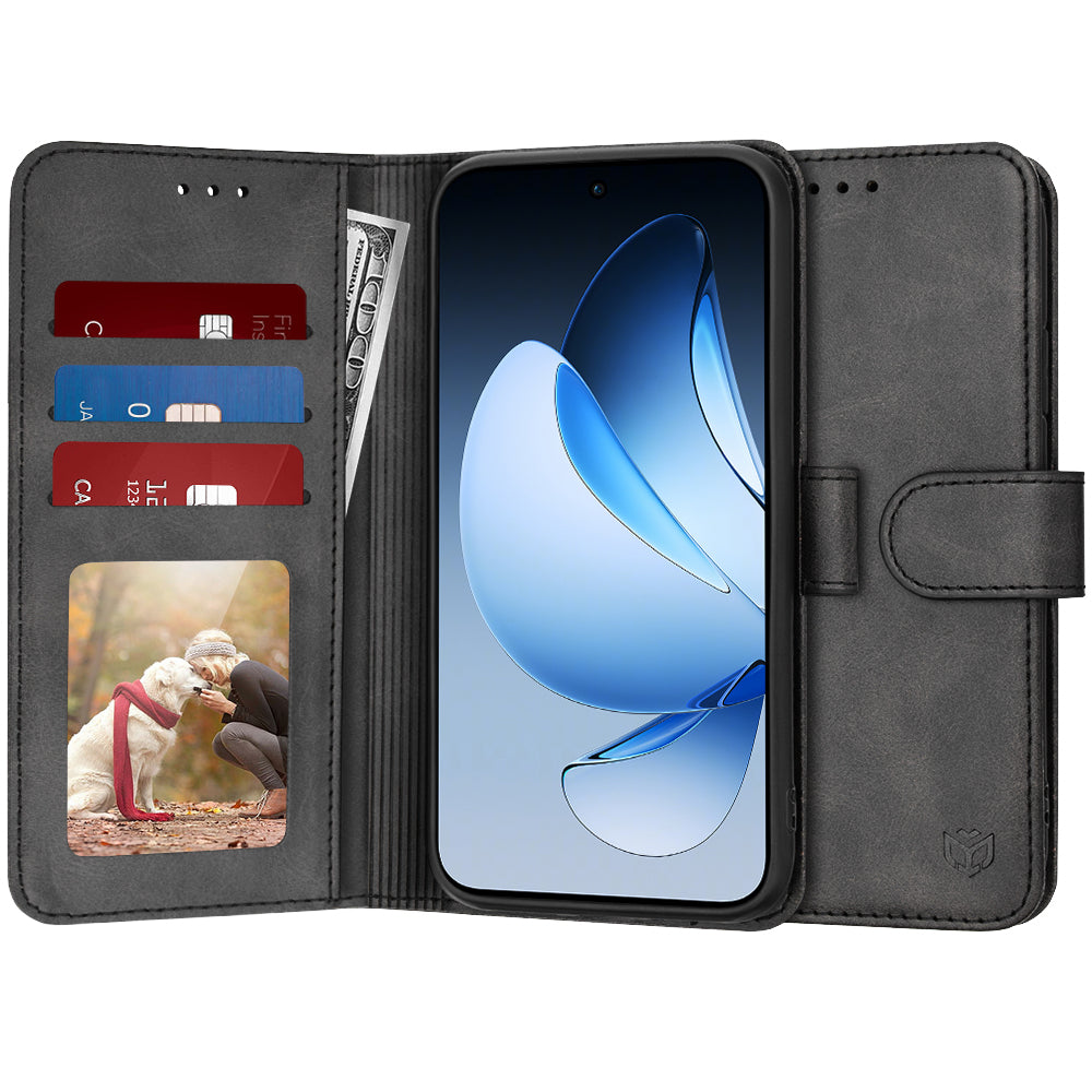 Funda para Oppo Reno13, Techsuit, Diary Book, Negra