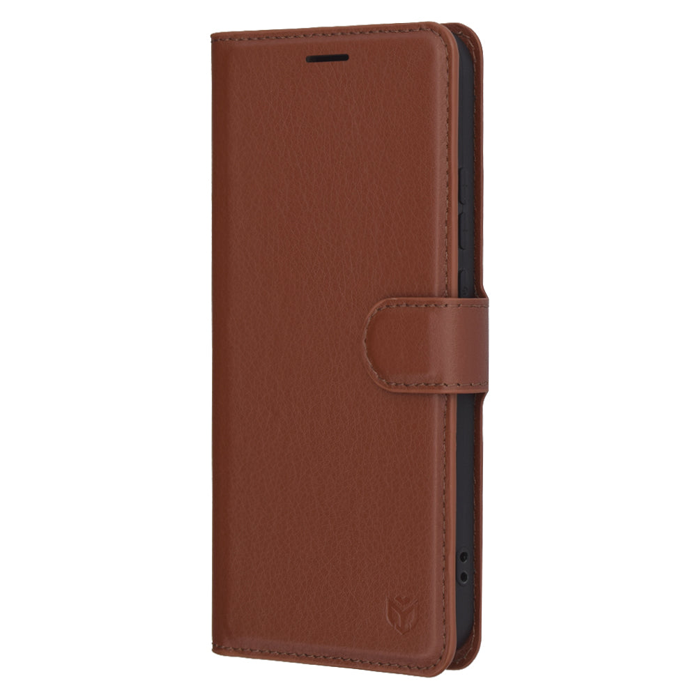 Funda para Oppo Reno13, Techsuit, Leather Folio, Marrón