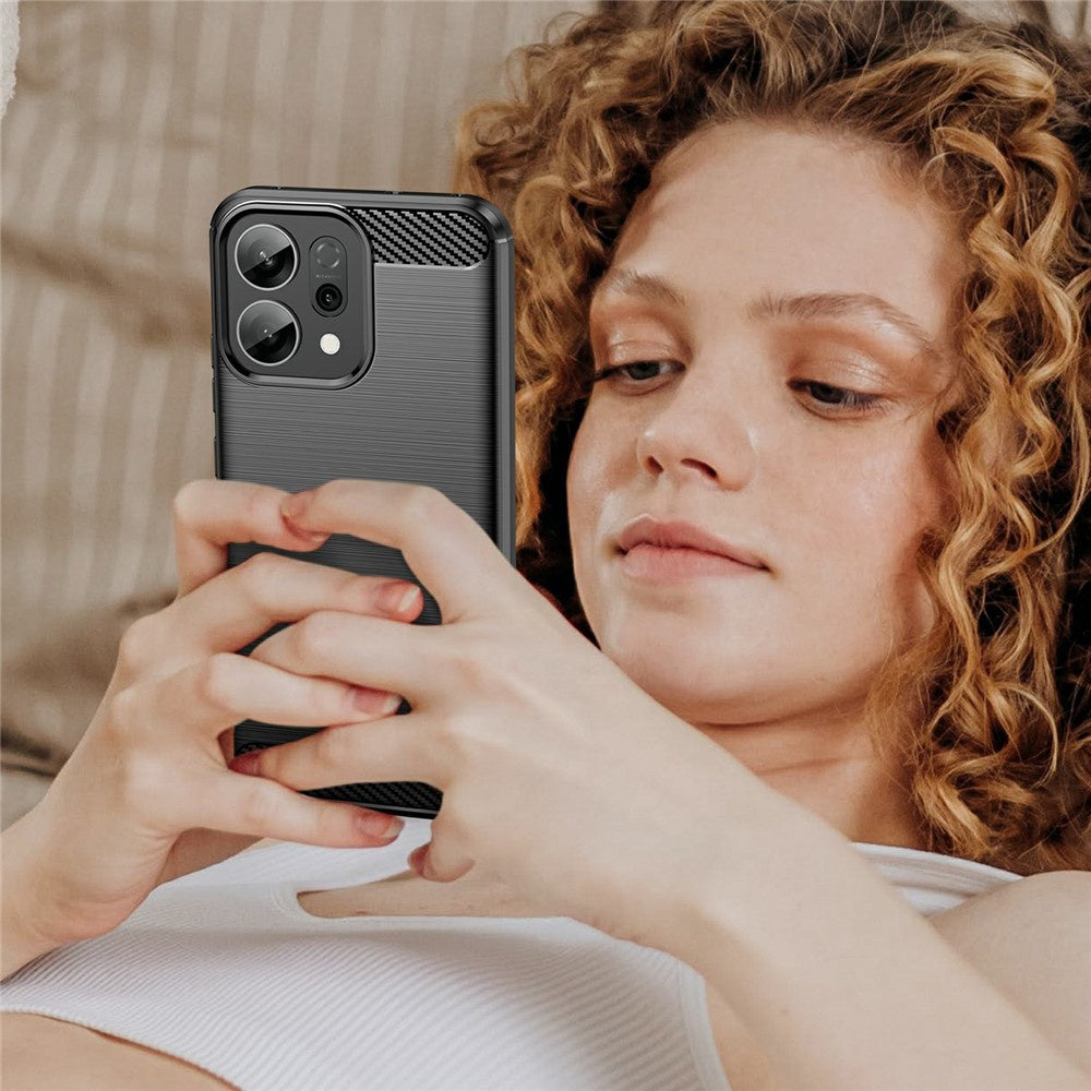 Case for Oppo Reno14 F, Techsuit, Carbon, Black