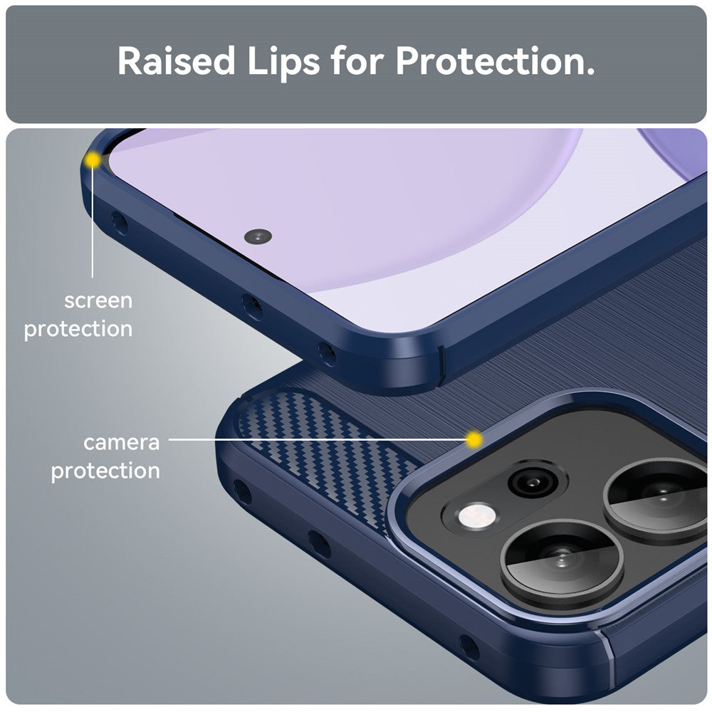 Funda para Oppo Reno14 FS 5G / Reno14 F, Techsuit, Carbono, Azul