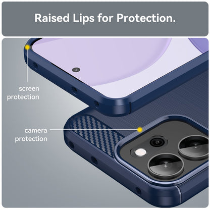Funda para Oppo Reno14 FS 5G / Reno14 F, Techsuit, Carbono, Azul