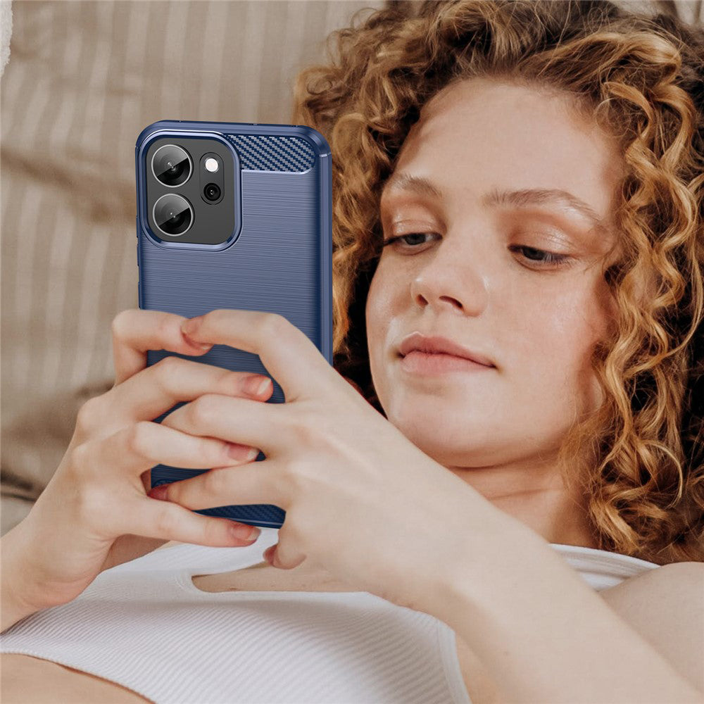 Funda para Oppo Reno14 FS 5G / Reno14 F, Techsuit, Carbono, Azul
