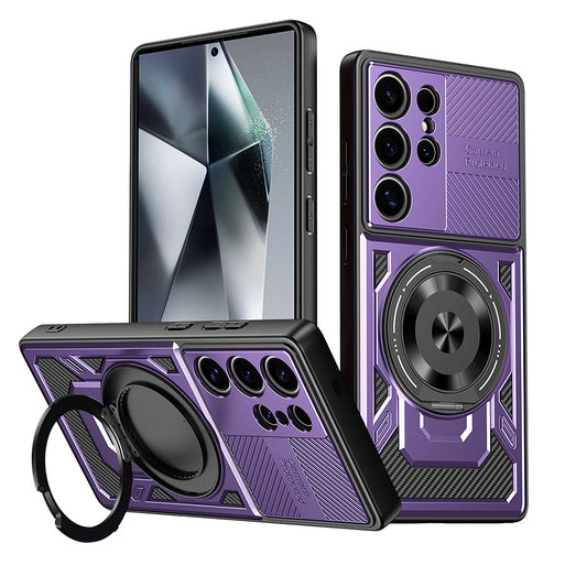 Funda para Oppo Reno14 FS 5G / Reno14 F, Techsuit, RuggedCam, Morado