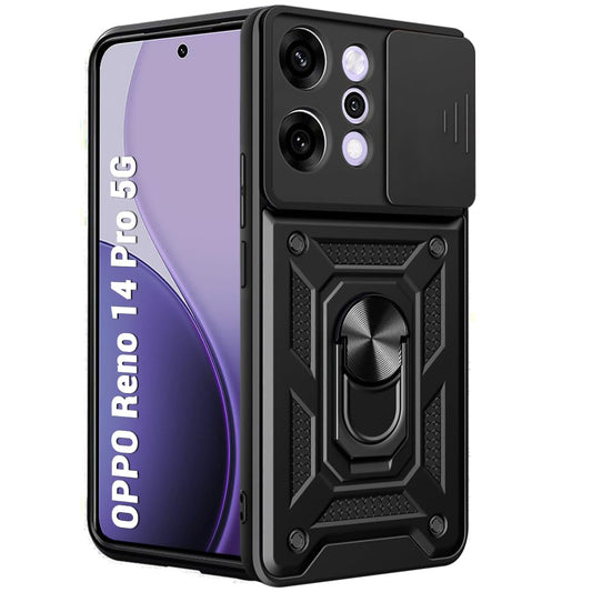 Funda para Oppo Reno14 Pro, Techsuit, CamShield, Negra