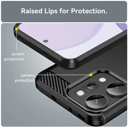 Funda para Oppo Reno14 Pro, Techsuit, Carbono, Negra