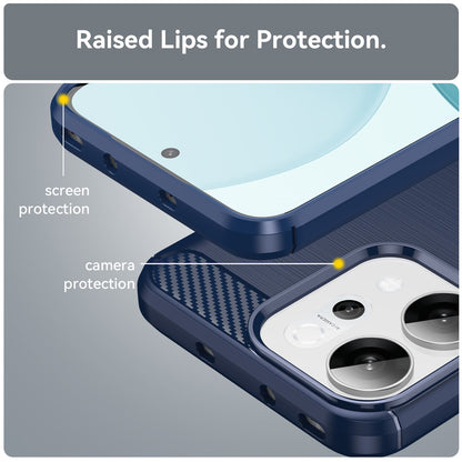 Funda para Oppo Reno14, Techsuit, Carbono, Azul