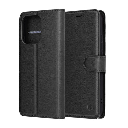 Funda para Oppo Reno14, Techsuit, Leather Folio, Negra