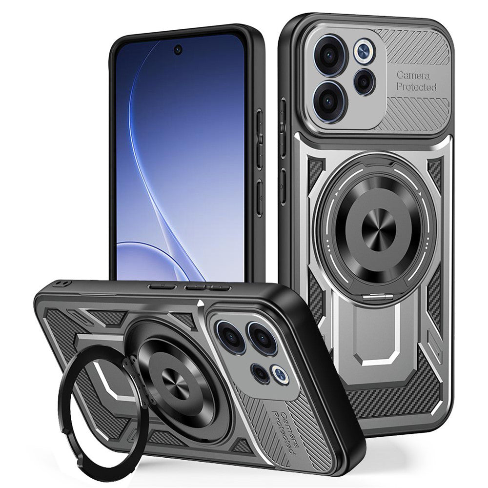 Funda para Oppo Reno15 FS / Reno15 F, Techsuit, RuggedCam, Gris