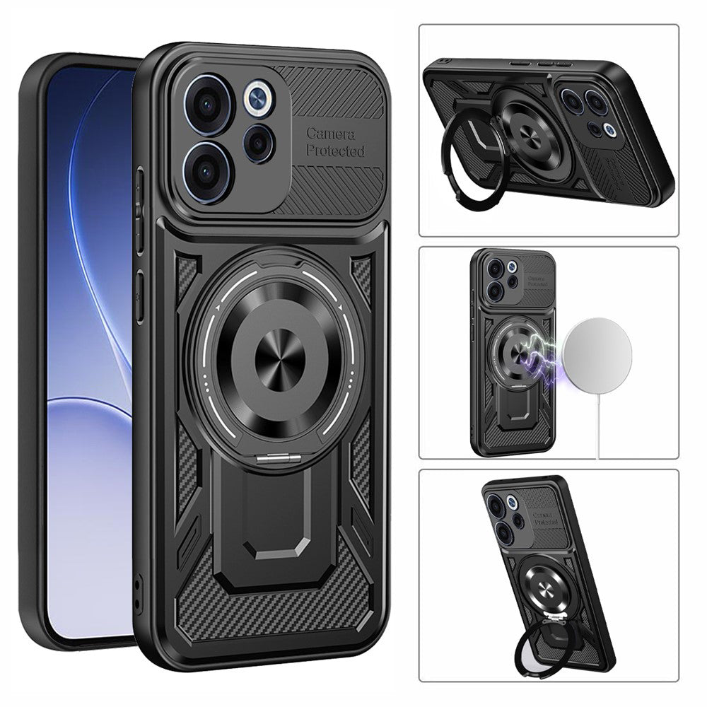 Funda para Oppo Reno15 FS / Reno15 F, Techsuit, RuggedCam, Morado