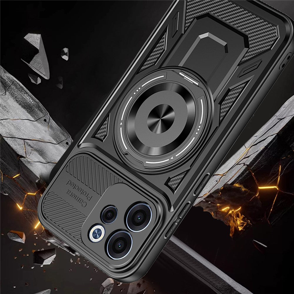 Funda para Oppo Reno15 FS / Reno15 F, Techsuit, RuggedCam, Morado