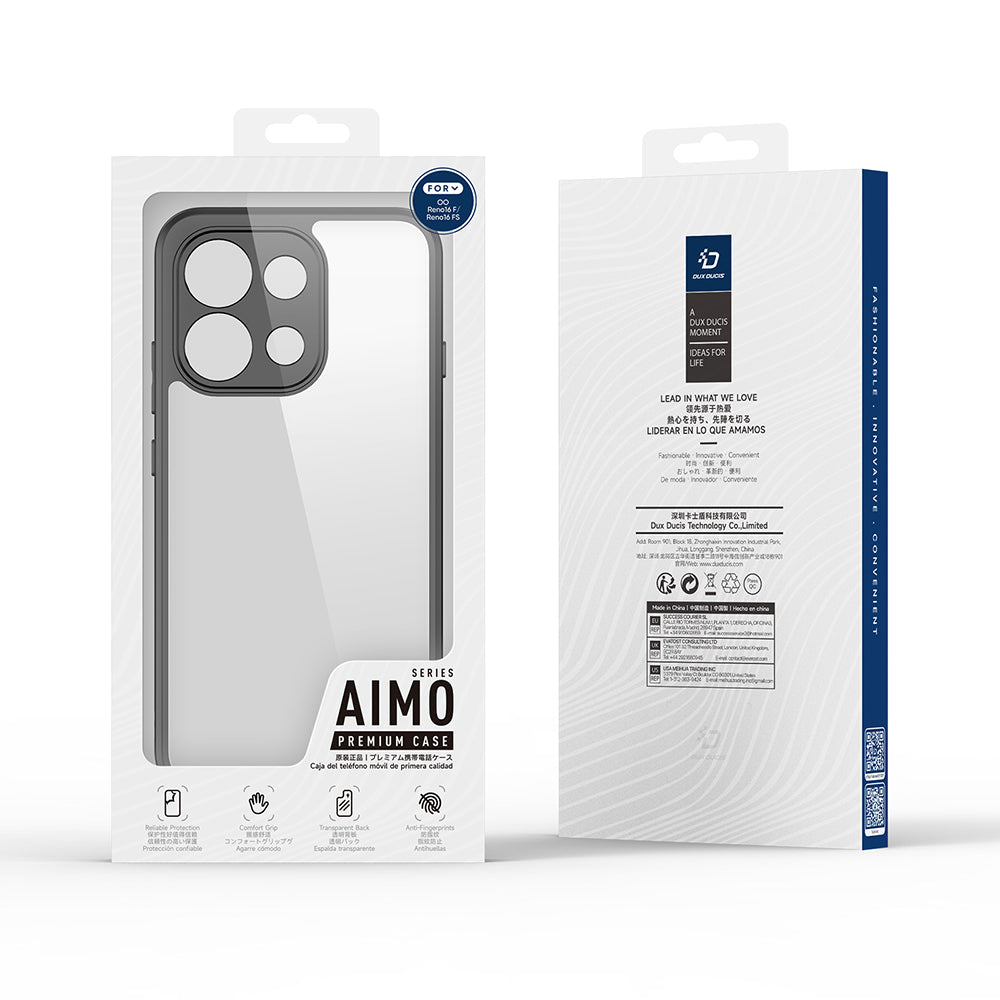 Funda para Oppo Reno16 F / Reno16 FS, DUX DUCIS, Aimo, Negra