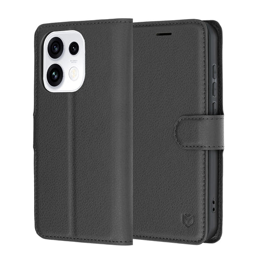 Funda para Oppo Reno16 Pro, Techsuit, Leather Folio, Negra