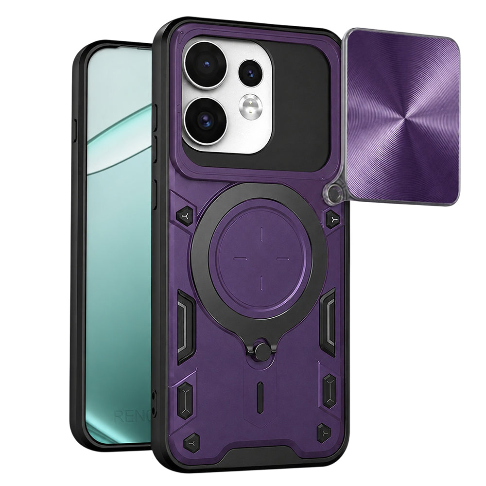 Funda para Oppo Reno16 / Reno16 Pro, Techsuit, CamGuard Pro, Morado