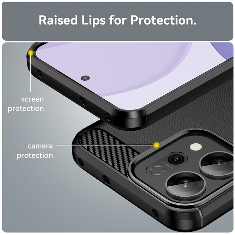 Funda para Oppo Reno16 / Reno16 Pro, Techsuit, Carbono, Azul