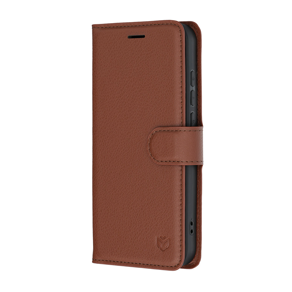 Funda para Oppo Reno16 / Reno16 Pro, Techsuit, Leather Folio, Marrón
