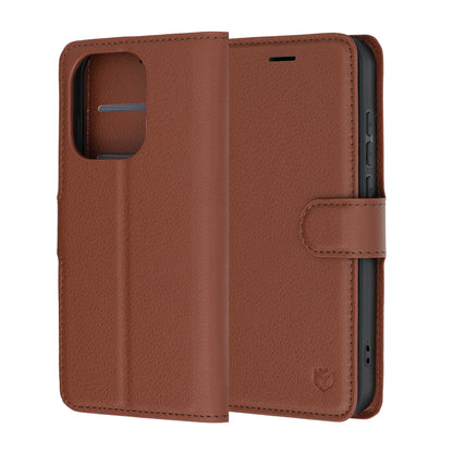 Funda para Oppo Reno16 / Reno16 Pro, Techsuit, Leather Folio, Marrón