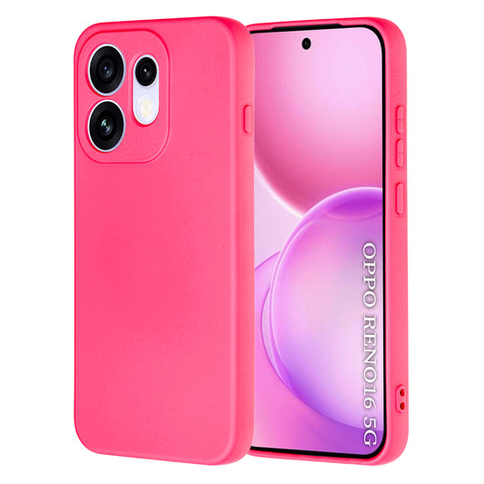 Funda para Oppo Reno16, Techsuit, SoftFlex, Rosa Oscuro