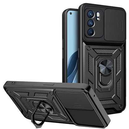 Funda para Oppo Reno6 5G, Techsuit, CamShield, Negra
