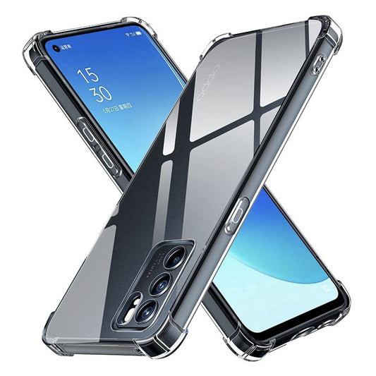 Funda para Oppo Reno6 5G, Techsuit, Antigolpes Transparente, Transparente