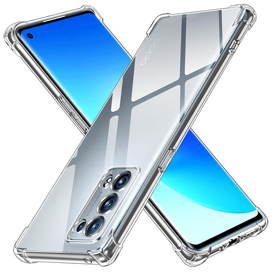 Funda para Oppo Reno6 Pro 5G (Snapdragon), Techsuit, Transparente a prueba de golpes, Transparente