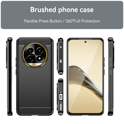 Funda para Realme 13 Pro / 13 Pro+, Techsuit, Carbono, Negra