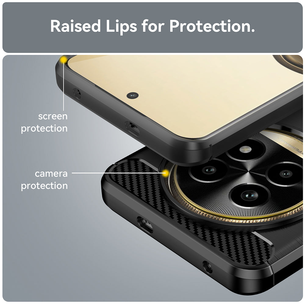 Funda para Realme 13 Pro / 13 Pro+, Techsuit, Carbono, Negra