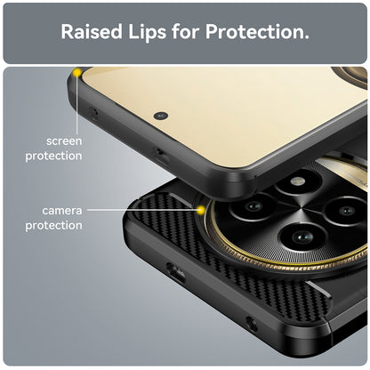 Funda para Realme 13 Pro / 13 Pro+, Techsuit, Carbono, Negra